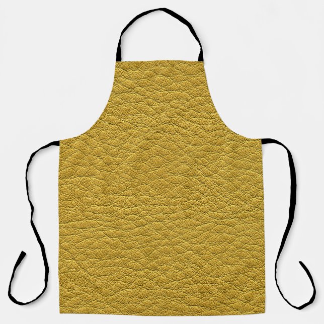 Delantal Textura de cuero amarillo Seamless Closeup (Anverso)