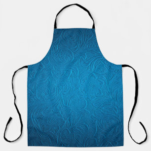 Delantal Textura de cuero azul