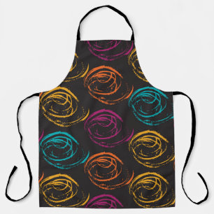 Delantal Textura de grano pintada a mano. Elemento geométri