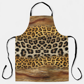 Delantal Textura de la piel: zorro y leopardo.