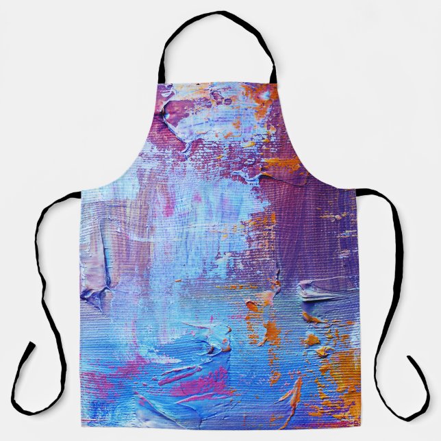 Delantal Textura de lienzo de óleo abstracto: Fondo (Anverso)