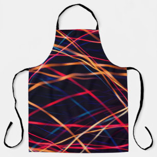 Delantal Textura de luces de neón con exposición larga.abst