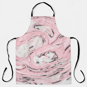 Delantal Textura de mármol rosa y negro. Bac abstracto mode