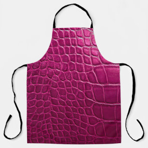 Delantal Textura de piel de cocodrilo rosa