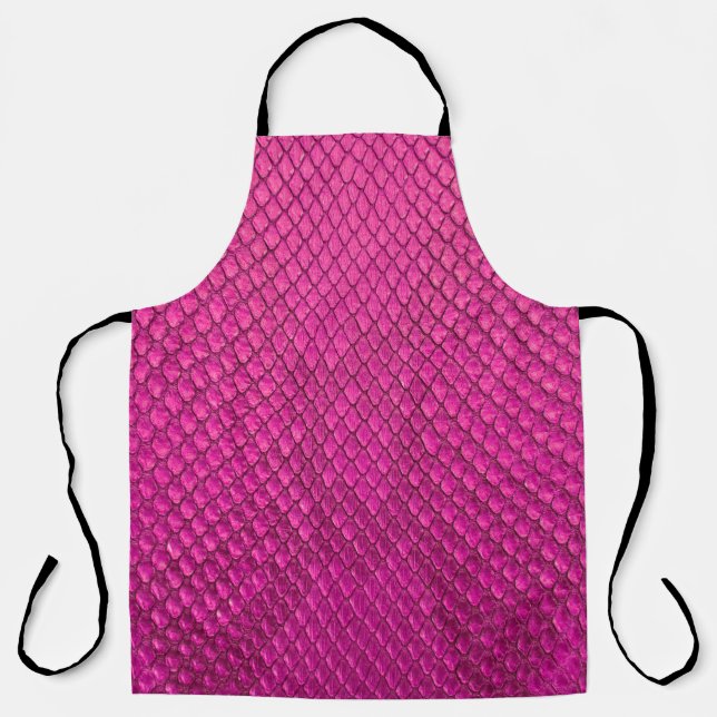 Delantal Textura de piel de serpiente de pitón rosa (Anverso)