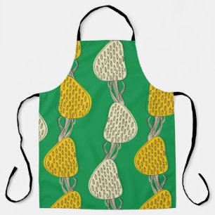 Delantal Textura vintage sin soldadura con árboles de dibu