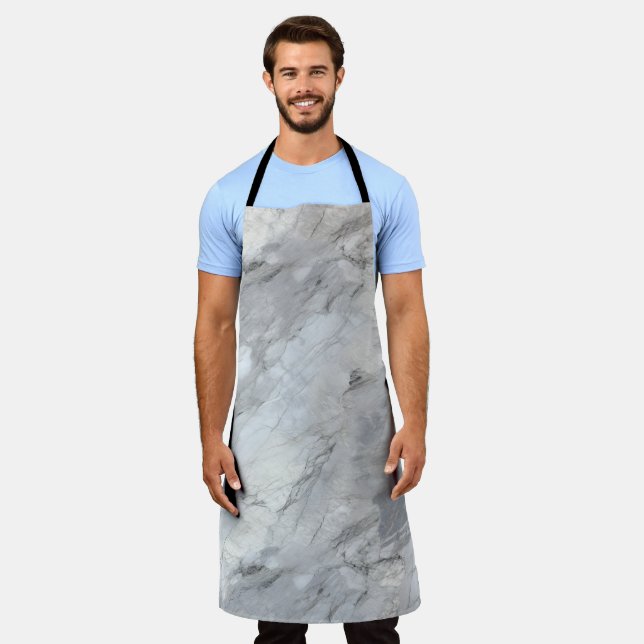 Delantal Texturas de Piedra Blanca Diseño Serie 2 (Gastado)