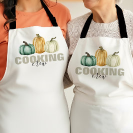 Delantal Thanksgiving Pumpkins Cooking Crew