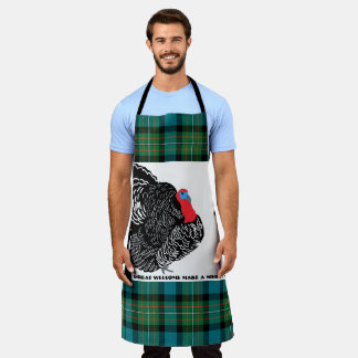 Delantal Thanksgiving tartan turkey Apron