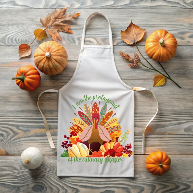 Delantal Thanksgiving Turkey in Autumn Paradise (Subido por el creador)