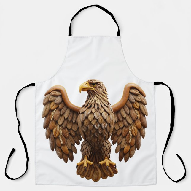 Delantal The Bread Eagle: Unique Baked Goods Heraldry Art (Anverso)