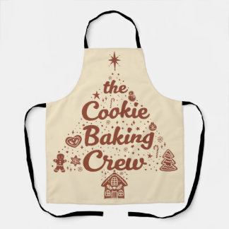 Delantal The Cookie Baking Crew Christmas Tree Design