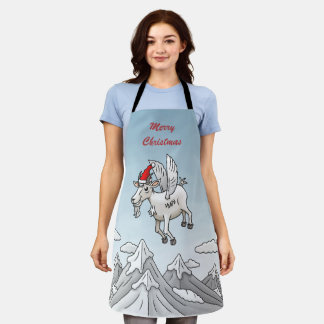 Delantal The Cute Flying Christmas Goat