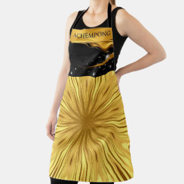 Delantal The Gilded Zenith: Molten Gold & Deep Crimson Full