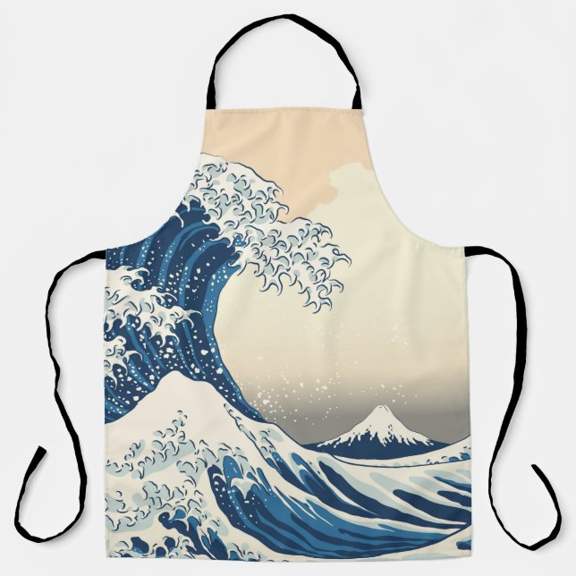 Delantal The great wave off kanagawa painting reproduction  (Anverso)