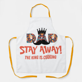 Delantal THE kING ESTÁ FUNCIONANDO: Letras geométricas