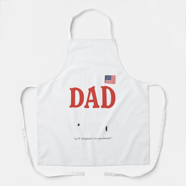 Delantal This Dad is a Veteran Apron – Awesome Dad Gift (Anverso)