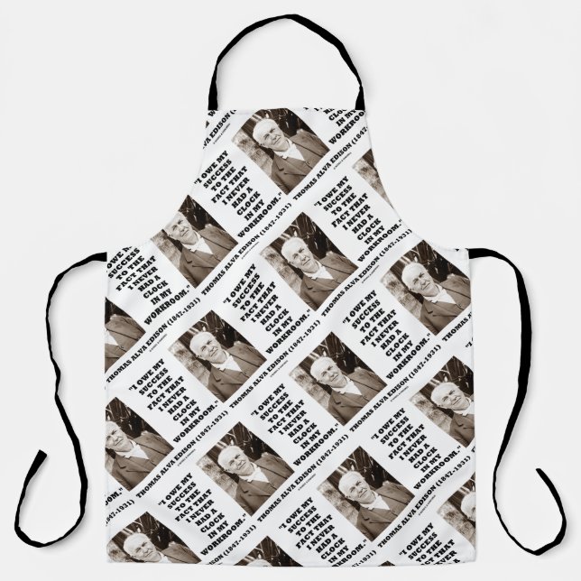 Delantal Thomas Edison Owe Success Nunca Había Tenido Sala  (Anverso)