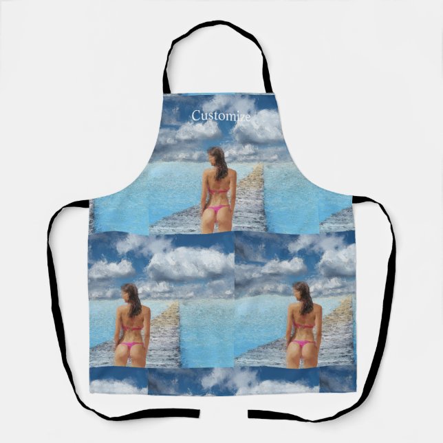 Delantal Thunder_Cove, Chica de bikini (Anverso)