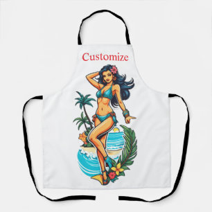 Delantal Thunder_Cove, Chica de playa de Bikini con pelo ne