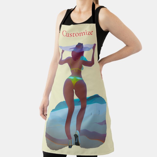 Delantal Thunder_Cove, Chica de playa de booty en bikini (in situ)