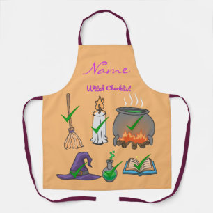 Delantal Thunder_Cove de lista de comprobación de brujas