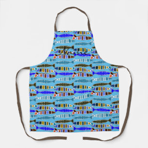Delantal Thunder_Cove, pez rayado multicolor