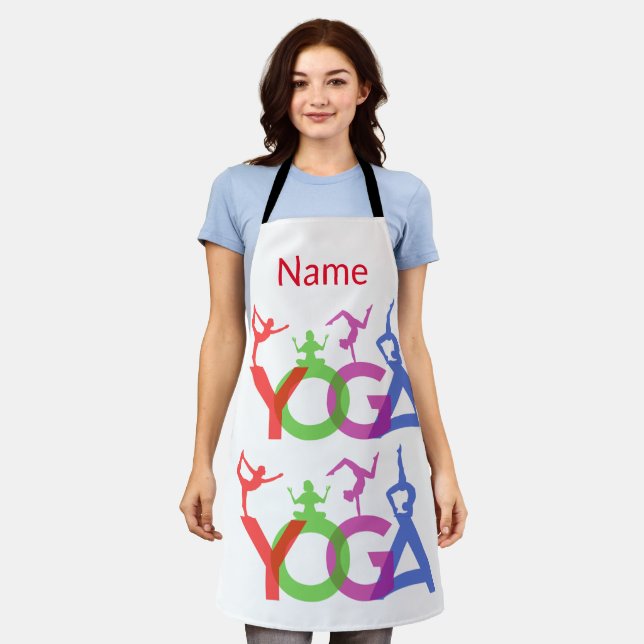 Delantal Thunder_Cove: Siluetas de yoga envenenadas (Gastado)