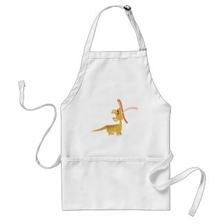 Delantal Thylacine de bostezo del dibujo animado lindo que