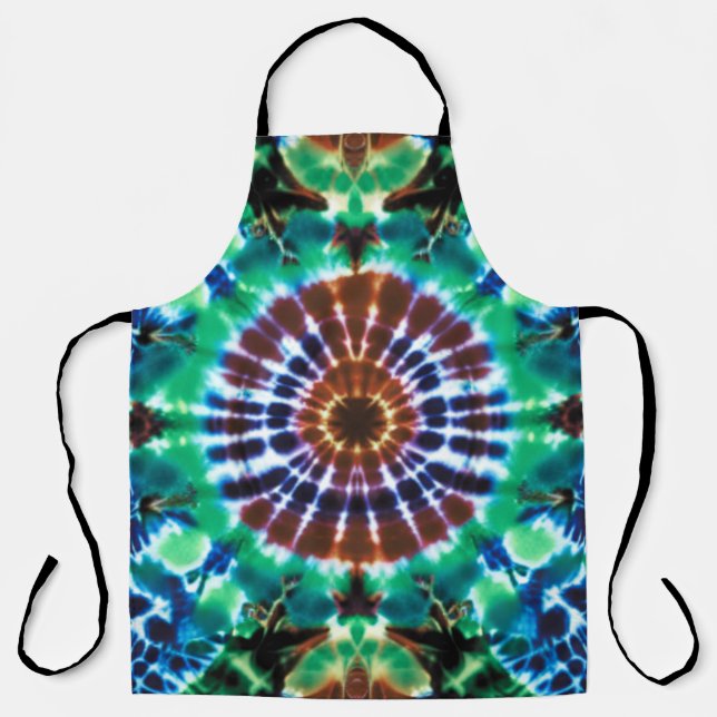 Delantal Tie Dye en tonos terrosos (Anverso)