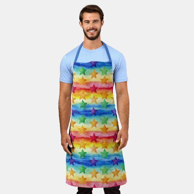 Delantal Tie Dye Stars  (Gastado)