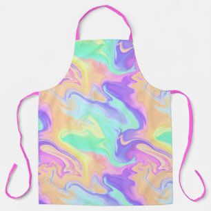 Delantal Tie Dye Swirl Pastel Groovy
