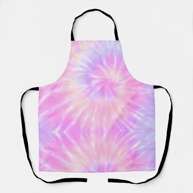 Delantal Tiedye Pastel Arcoiris Espiral Hippie Tye (Anverso)