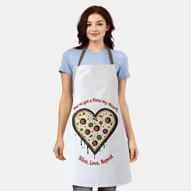 Delantal Tienes una Pizza Mi Corazón (Gastado)