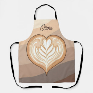 Delantal Tierra Moderna Tono Latte Corazón 