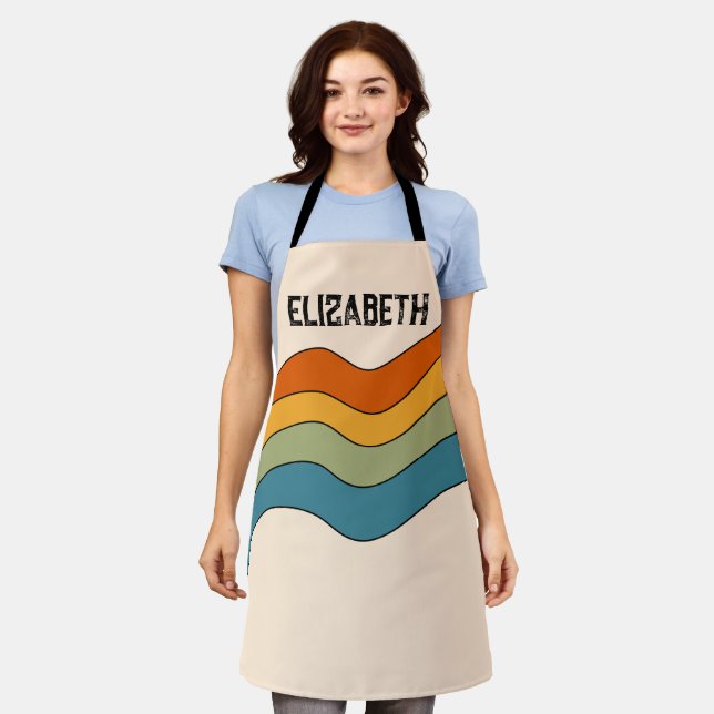 Delantal Tierras retro de los años 70 (Gastado)