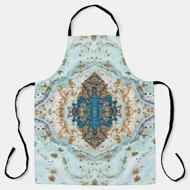 Delantal Tiffany Gold: Marble de lujo sin soldadura (Anverso)