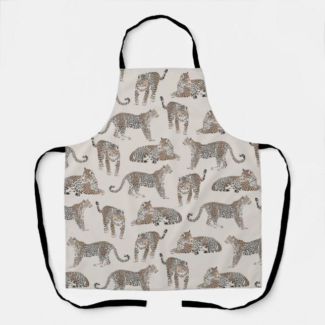 Delantal Tigre animal rosa rosa moderno (Anverso)