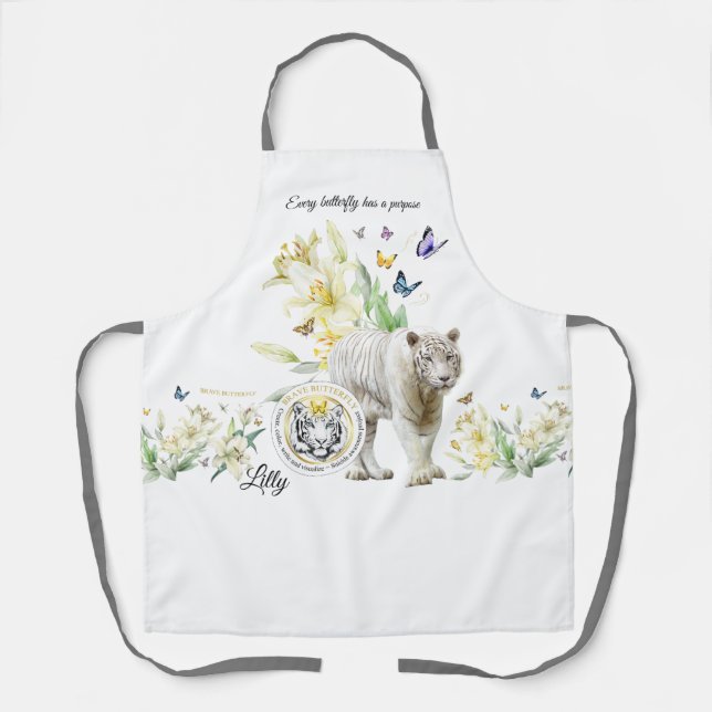 Delantal Tigre Apron de impresión completa (Anverso)