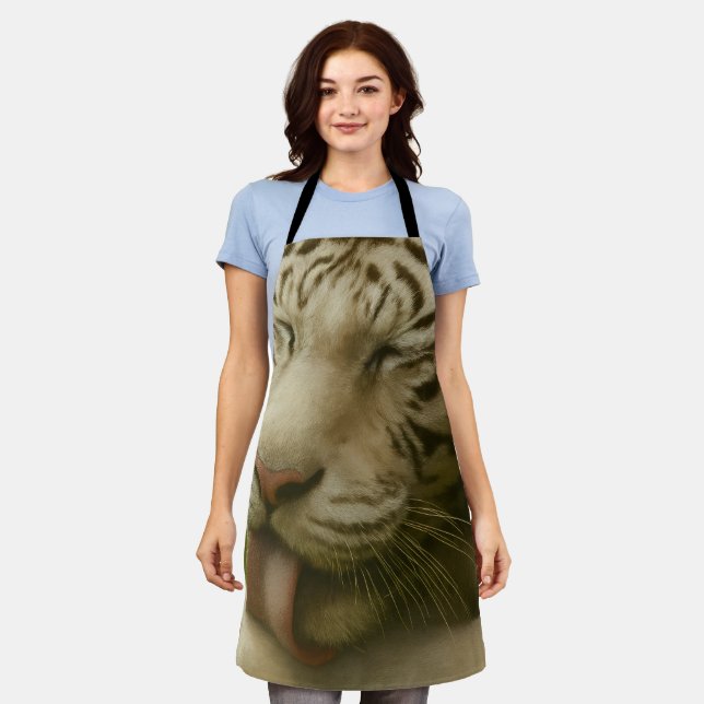 Delantal Tigre blanco en ritual de cultivo privado (Gastado)