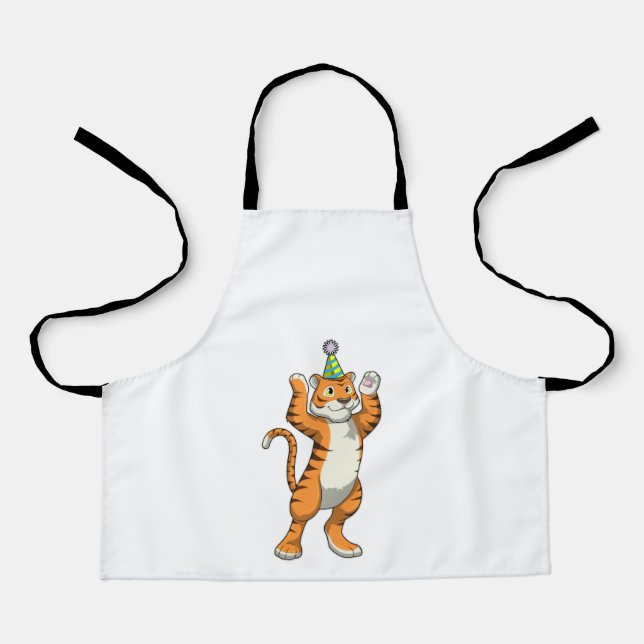 Delantal Tigre con Fiesta gorra Fiesta (Anverso)