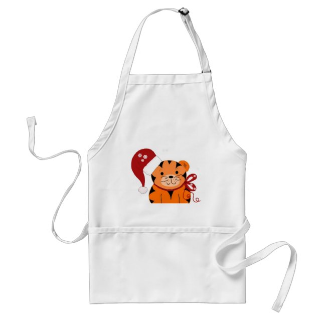 Delantal Tigre de Navidad (Frente)