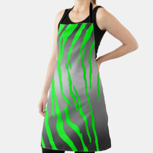 Delantal Tigre de plata tiras verdes
