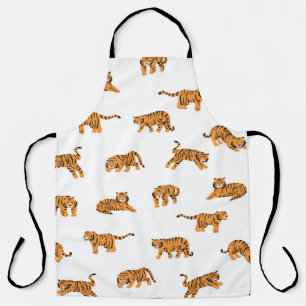 Delantal Tigre japonés: el doodle vintage no tiene cabida