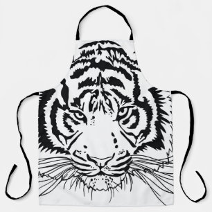 Delantal Tigre vivo: majestuoso ilustracion de vida salvaje