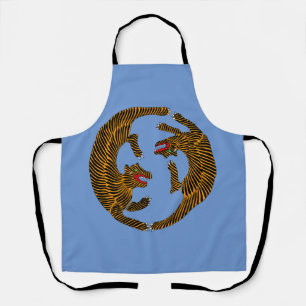 Delantal Tigres de arte folklórico de la antigua Japón