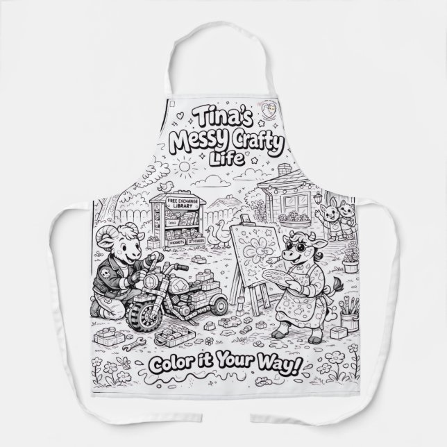 Delantal Tina's Messy Crafty Life -Apron, M-  #PCF (Anverso)