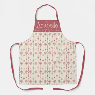 Delantal Tinsel Apron con copo de nieve rosa Rosa