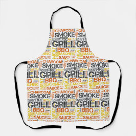 Delantal Tipografía BBQ Grill Master