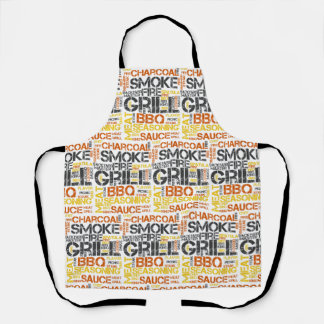 Delantal Tipografía BBQ Grill Master